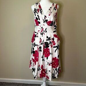 White&Pink Floral Dress